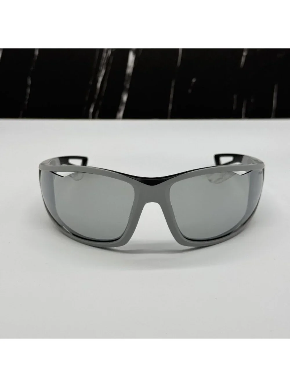 NWT Prada Linea Rossa PSA04S 13Z05A Silver Unisex Sunglasses With Fabric Chain